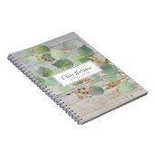 Elegant Waterverf Greenery Gold Leaf Notitieboek (Rechterzijde)