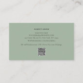 Elegant Waterverf Greenery Gold Leaf Visitekaartje (Achterkant)