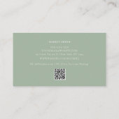 Elegant Waterverf Greenery Gold Leaf Visitekaartje (Achterkant)