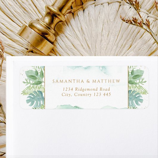 Elegant Waterverf Greenery Return Address Label