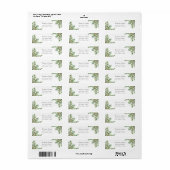 Elegant Waterverf Greenery Return Address Label (Full Sheet)