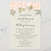 Elegant Waterverf Greenery Sage Wedding Programme (Voorkant)