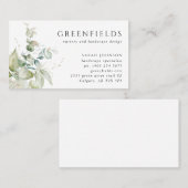 Elegant Waterverf Greenery Visitekaartje (Voorkant / Achterkant)