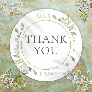 Elegant Waterverf Greenery Vrijgezellenfeest Favor Ronde Sticker