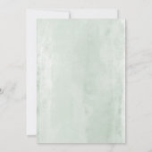 Elegant Waterverf Greenery Wedding Invitation Kaart (Achterkant)