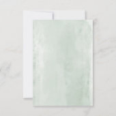Elegant Waterverf Greenery Wedding Invitation Kaart (Achterkant)