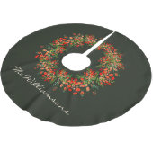 Elegant Waterverf Greenery Wreath Rustic Custom Kerstboom Rok (Gekanteld)