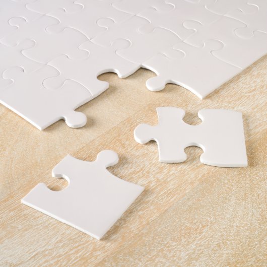 Elegant Waterverf Greenery Wreator Monogram Custom Legpuzzel (Zijkant)