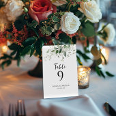 Elegant waterverf groen bruiloft tafel nummer