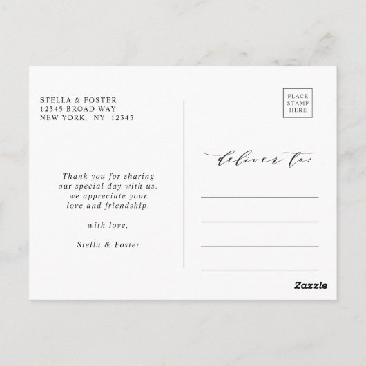 Elegant Waterverf groen gebladerte dank u Briefkaart