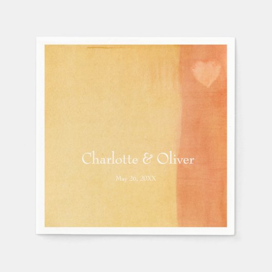 Elegant waterverf hart servet (Voorkant)