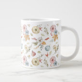Elegant Waterverf herfstpatroon Extra Grote Beker (Rechts)