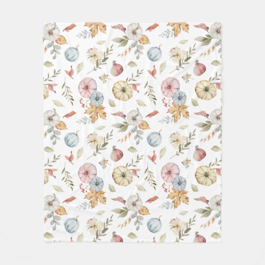 Elegant Waterverf herfstpatroon Fleece Deken (Voorkant)