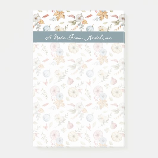 Elegant Waterverf herfstpatroon Post-it® Notes (Voorkant)