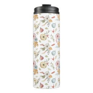 Elegant Waterverf herfstpatroon Thermosbeker