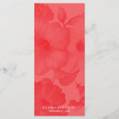Elegant Waterverf Hibiscus Wedding Menu (Achterkant)