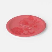 Elegant Waterverf Hibiscus Wedding Papieren Bordje (Gekanteld)