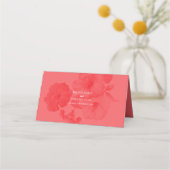 Elegant Waterverf Hibiscus Wedding Place Card (Achterkant)