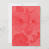 Elegant Waterverf Hibiscus Wedding Save The Date (Achterkant)