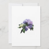 Elegant Waterverf Hydrangeas in Paars en lavender Kaart (Achterkant)