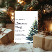 Elegant Waterverf kerstboomfeest Kaart