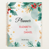 Elegant Waterverf kerstbruiloft Planner (Voorkant)