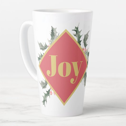 Elegant Waterverf Kerstmis Latte Mok (Linkerhoek)