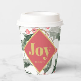 Elegant Waterverf Kerstmis Papieren Bekers