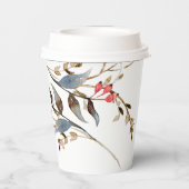 Elegant Waterverf Kerstmis Papieren Bekers (Achterkant)