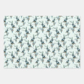 Elegant Waterverf kolibrie botanisch patroon Inpakpapier Vel (Voorkant 3)