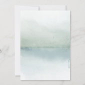 Elegant Waterverf Lake and Trees Wedding Kaart (Achterkant)