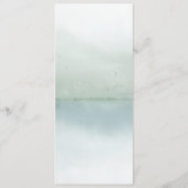 Elegant Waterverf Lake & Trees Wedding Menu (Achterkant)