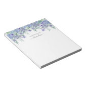 Elegant Waterverf Lavender Floral Botanical Leaf Notitieblok (Schuin)