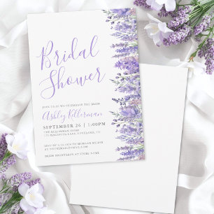 Elegant Waterverf Lavender Floral Vrijgezellenfees Kaart