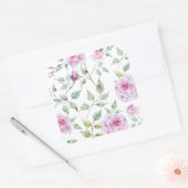 Elegant Waterverf lekt en Rozen Sticker Seal (Envelop)