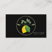 Elegant Waterverf Lemon Event Planner Visitekaartje (Voorkant)