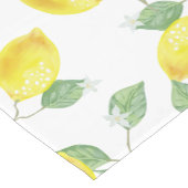 Elegant Waterverf Lemons & Blossom Korte Tafelloper (Hoek)