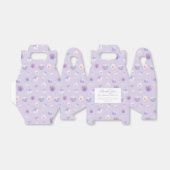 Elegant Waterverf Lila geperste bloemen bruiloft Bedankdoosjes (Uitgevouwen)