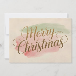 Elegant Waterverf Merry-kerstkaart Kaart