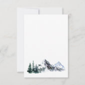 Elegant Waterverf Mountains Forest Wedding RSVP (Achterkant)