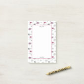 Elegant Waterverf Mums Floral Post-it® Notes (Op bureau)