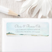Elegant Waterverf Ocean Return Address Label (Insitu)
