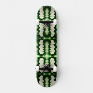 Elegant waterverf Orchids, groen botanisch Skateboard