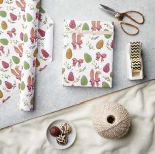 Elegant Waterverf paaspap voor bundelverwerking Cadeaupapier