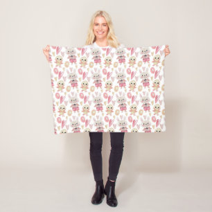 Elegant Waterverf paaspatroon Fleece Blanket Deken