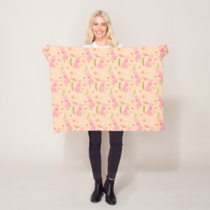 Elegant Waterverf paaspatroon Fleece Blanket Deken