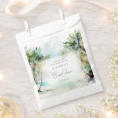 Elegant Waterverf Palm Tree Beach Vrijgezellenfees Bedankzakje (Geknipt)