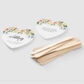 Elegant Waterverf Peach Floral Wedding Handwaaier (Niet-gemonteerd)