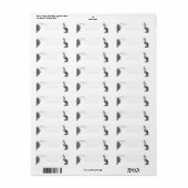 Elegant Waterverf Peacock Etiket (Full Sheet)