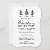 Elegant Waterverf Pines kerst Kaart (Voorkant)